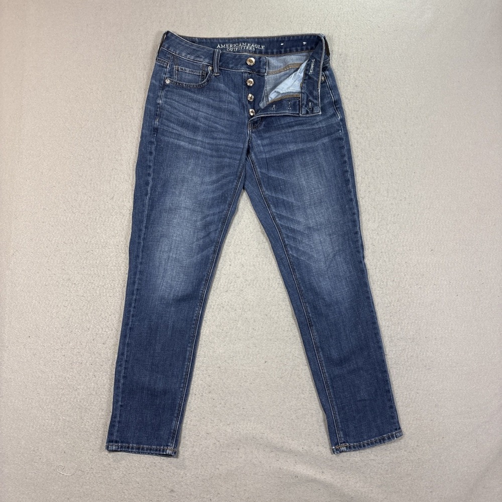American Eagle Tomboy Jeans Womens 4R‎ Stretch Button Fly